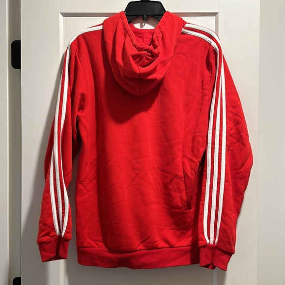 Adidas red hoodie kangaroo pocket size M - Picture 3 of 5